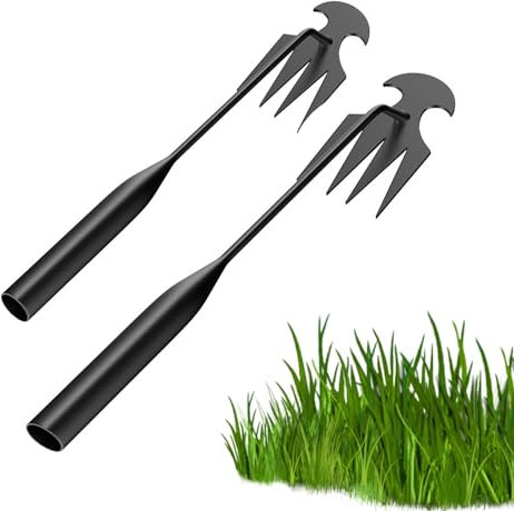 2 Stück Unkrautstecher, Unkrautstecher Gartengeräte, 27/50cm Unkraut Abzieher Werkzeug Unkrautstecher Edelstahl, Gartenwerkzeug, Unkraut Entferner Gerät, Fugenkratzer Mit Stiel (Länge 27 & 50 CM)