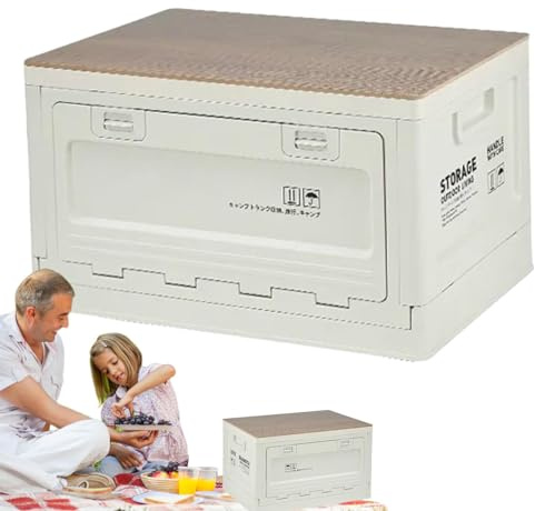 Caja plegable de camping al aire libre, caja de almacenamiento plegable de camping – 50 l – Organizador de camping al aire libre – Organizador para camping al aire libre, caja de almacenamiento
