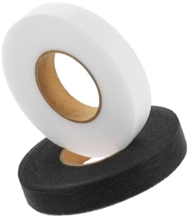 VILLFUL 2 Rollen Saumband Doppelseitig 1,2cm Breit Hitzeverbindendes Bügelband Weiß Schwarz Für Kleidung Selbstgemacht Ohne Nähen Säumen Von Hosen Vorhängen Und Heimtextilien