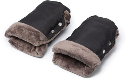 AMEEDA Barnvagn handvärmare 1 par barnvagnar hand muff vinter baby vagn barnvagn handvärmare småbarn kundvagn handmuff barnvagn handskar tillbehör (svart)