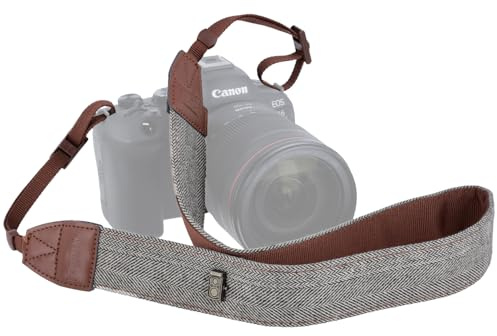 Rollei Kameragurt, Verstellbare Kamera Schultergurt mit 3,9 cm Breite Nackengurt Traglast für Alle DSLR-Kameras Nikon Canon Sony Lumix Fujifilm Olympus Kamera