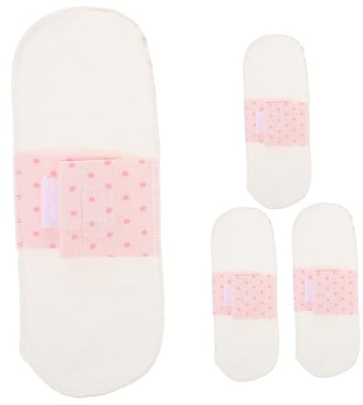 MOLUCKFU 4stücke Waschbare Baumwoll-menstruationspads Weich Und Atmungsaktiv Für Menstruation Schwangerschaft Und Postpartum Wiederverwendbare Slipeinlagen
