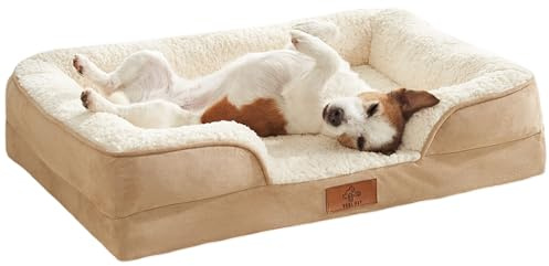 VEEL PET Cama Perro ortopédica antiestrés Lavable Funda Impermeable (Small)