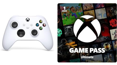Xbox Wireless Controller - Robot White + Game Pass Ultimate | 1 Monat Mitgliedschaft