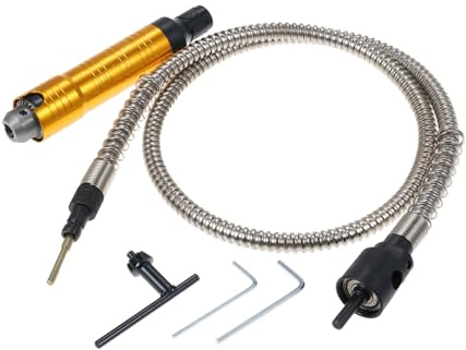 Relogic Flexible Shaft Extension Cord Stainless Steel Soft Shaft for Electric Drill and Grinder Polisher Polishing, Cutting, Drilling, Polishing, Carving 110cm/43.31inch-Easy to Install A