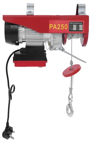 RjcdOPL Electric Hoist Lift 250kg 550W, 220V Overhead Electric Winch with Wireless Remote Control, Aluminium Wire Motor, for Garages, Workshops, Warehouses, Construction
