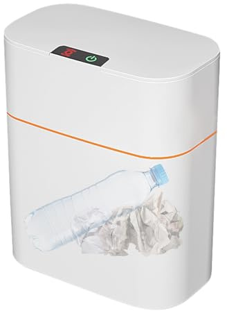 Genérico Papelera para baño, Bote de basura con sensor de movimiento para baño | Papelera inteligente con tapa - Contenedor de basura inteligente, contenedor para cocinas y oficinas