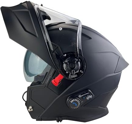 ViPER RSV121 v8 Blinc4 Bluetooth Modular Flip Front Motorbike Helmet | ECE 22.06 | Dual Visor Pinlock Ready Built in Intercom HD Speakers Touring Motorcycle Helmets
