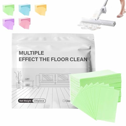 100 tabletas de limpieza de pisos limpiador multisuperficie, 2026 tabletas de solución de limpieza de pisos mejoradas, efervescentes for madera dura, laminado, azulejos de pared(verde,2PCS)