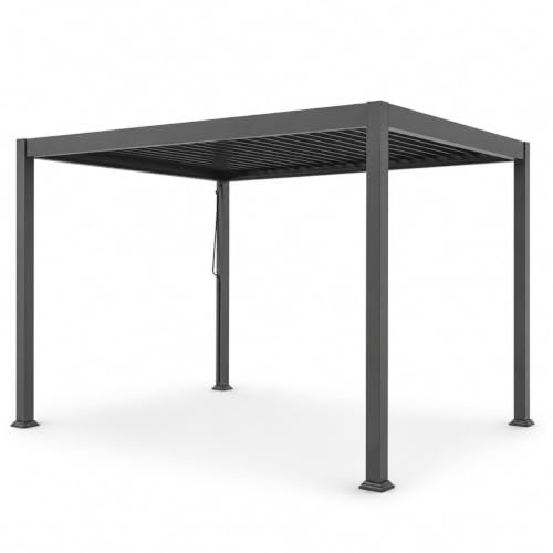 Pergola Bioclimatica 3x4 Metri con Lamelle Orientabili | Acciaio e Alluminio, Gazebo da Esterno, Lamelle Regolabili, Struttura Resistente, 3x4 Metri