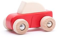 Bajo Aufziehauto Holzauto Auto Holzspielzeug - rot