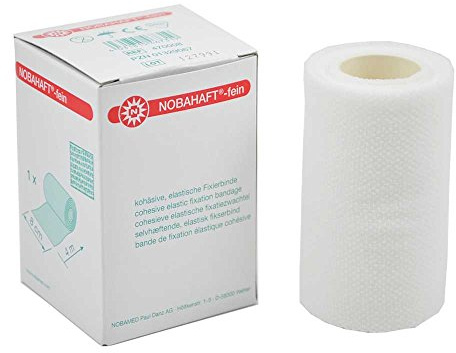 1x Rolle Nobahaft®-fein Weiß, kohäsive Fixierbinde Haftbinde Untertape, 12 cm x 20 m