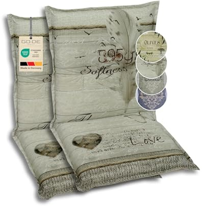 GO-DE Sesselauflage, (2er Set), (L/B): ca. 100x50 cm 2 Auflagen, grau, braun
