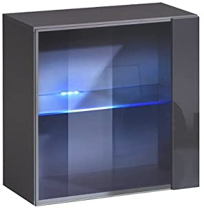 ASM Vitrine Quadratisch – Switch Ww 3 – L 60 cm x T 30 cm x H 60 cm – Graphit