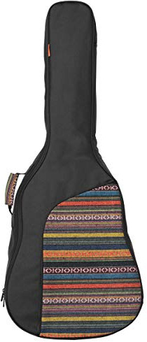 Glenmi Akustikgitarrenkoffer, gepolsterter weicher Schwamm 40 41 Zoll schwarzer Gitarrentaschenrucksack mit Nackenschutzkissenpolster (Stil 2)