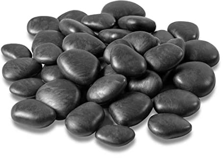 Teraplast Ciottoli decorativi in plastica riciclata, nero Small (3-4 cm)