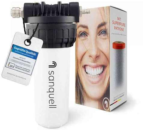 Premium Untertisch Wasserfilter, 8 Liter/Minute, entfernt 100 Schadstoffe, hohe Kapazität, kein separater Wasserhahn nötig, nachhaltiges Design, Made in Germany