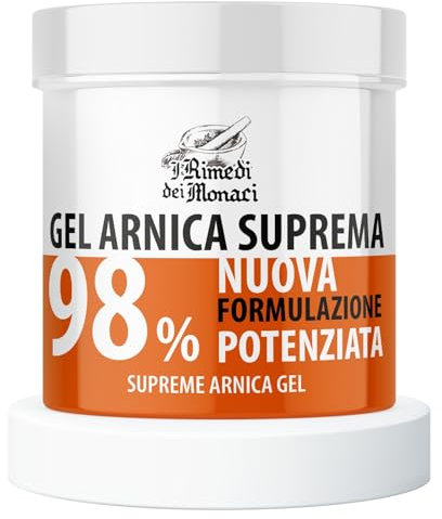 I Rimedi dei Monaci - Árnica de caballo para uso humano 98% | 500ML | Con extractos de lavanda, menta, aceite de gaulteria, vitamina E | Crema de árnica calmante muscular 100% made in italy