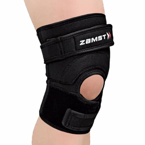 Zamst JK-2 -Ginocchiera per rotula, tendini quadricipitale e rotuleo, (L) | Ginochiera con cuscinetti rotulei e chiusure a compressione regolabili - Ideale per sport o attività che comportano salti