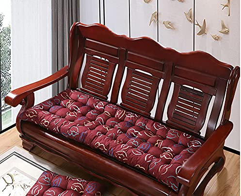 Ultra Comfy Baumwolle Bankkissen 8cm Dicke Bequemes Sofa Sitzkissen Schöne Bankmatte für Outdoor Garten Metall/Holzbank 2-3 Sitzer