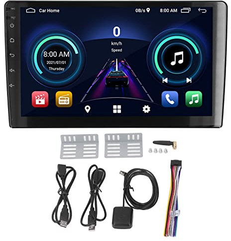Reproductor Multimedia para Coche, Pantalla Táctil Estéreo para Coche de 9 Pulgadas, Bluetooth 5,0 para Android 10,1, Navegación GPS, Radio Am FM, Reproductor de DVD Y CD