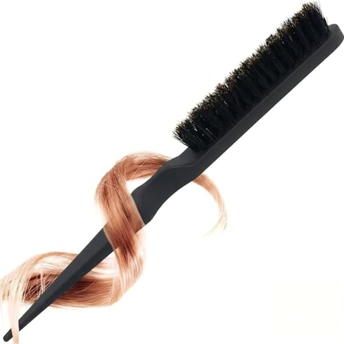 ANKROYU Spazzola per Slip Back Capelli Nera, pettinatura per pettinatura a pettine in plastica lunga e corta, spazzola per parrucchieri (Nero)