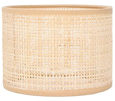 Spacnana Pantalla de Lámpara de Ratán Reemplazo E27 E14 Pantalla para Lámpara de Mesa Lámpara de Pie Lámpara de Noche