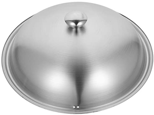 UPKOCH Stainless Steel Pot Lid for Wok Large Pan Cover Silver Pan Lid Extra Large Dome for Pot