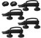 4PCS Car Roof Box U Bolt Clamps,Car Roof Rack Mounting Brackets with 8 Lock Nuts & 2 Straps for Vehicle Fixed Luggage Cargo