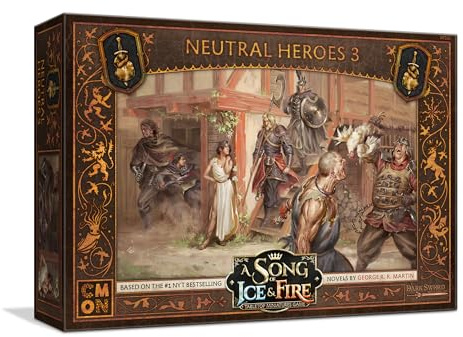 A Song of Ice and Fire Tabletop Miniatures Neutral Heroes III Box Set - Expansive Attachments and Commanders, Strategiespiel für Erwachsene, ab 14 Jahren, 2+ Spieler, 45-60 Minuten Spielzeit,