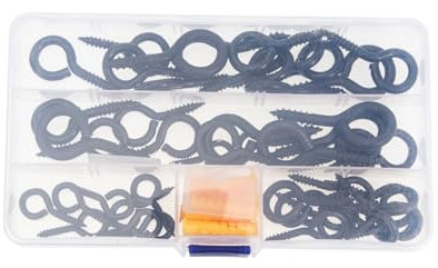 AOKWAWALIY 1 Set Schafsauge, selbstschneidende Schraubhaken zum Aufhängen von Girlande, Augenschrauben, Augenschrauben, kleine Ösenschraube, Augenform, Schraubhaken, Mini-Schrauböse, Kunststoff,