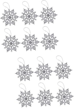 Cabilock 12 STK Weihnachtsfeier-Dekoration Schneeflocke Christbaumschmuck elegant bürodeko plasur Wohnkultur Outdoor- Weihnachtsschmuck draussen schmücken Fenster Zubehör Dekorationen