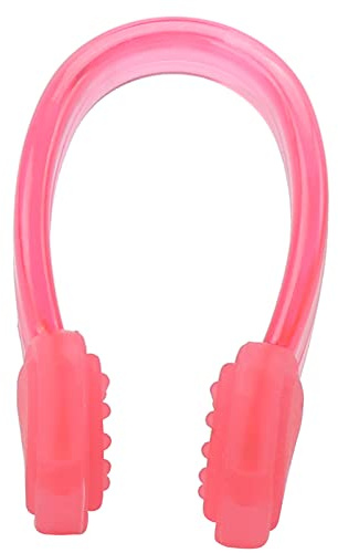 Clip da naso impermeabile per nuoto, clip per naso da surf, clip per naso da nuoto, borsone sportivo (rosso rosa)