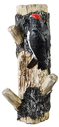 Duiaynke Kreative Harz-Haken, Vögel auf einem Ast, Kleiderbügel, Taschenhalter für Wand, Heimdekoration, Fliesen, Tasche, Küche, Luffa, Rot, 8 x 6 x 17,5 cm