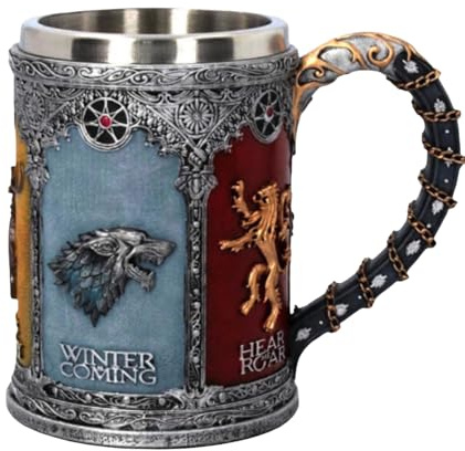 DIOSDMLN Game of Thrones beer mugs, stainless steel wine mugs, coffee mugs 21oz for collectible themed party decoration