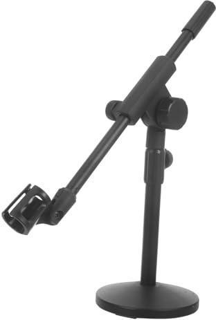 BESPORTBLE Soporte para Mayor Estabilidad con Brazo Ajustable de Escritorio de Micrófono y Uso Fácil Base Redonda Pesada de Hierro en Podcast y Videoconferencias