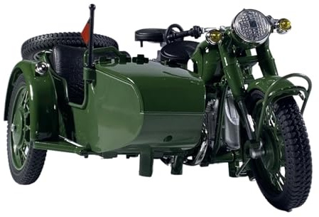 SYYANFEI Mini Alloy Motorrad Model 1:10 Für Ural M72 Beiwagen Motorrad Legierung Metall Druckguss Modell Spielzeug Fahrzeuge Klassische Home Interior Hobbies Druckguss-Nachbildung