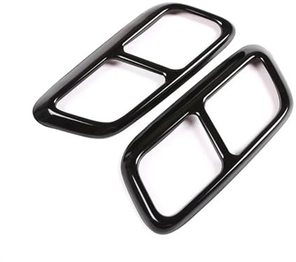 Car Exhaust Tips Cover Modified Tailpipe Muffler Compatible With Land Rover Range Rover Sport P400 2018-2020 Exhaust Trims Auto Accessories(Black)