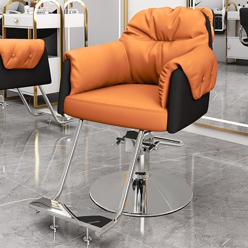 Hydraulic Barber Chair - 360° Swivel Adjustable Salon Chair for Hairdressing and Professional Styling - Comfortable Beauty Equipment