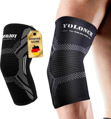 CharmChic Ellenbogenbandage, Kompressionsbandage für Ellenbogen, Einstellbare Tennisarm-Bandage, ellenbogenschoner für Sport, Elbow Support, für Tennisarm, Krafts, Sport, Damen/Herren(M)