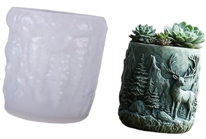 Stampo artistico in silicone a forma di alce stampi unici per gioielli decorazioni in calcestruzzo per progetti artigianali creazione di gioielli stampo in silicone