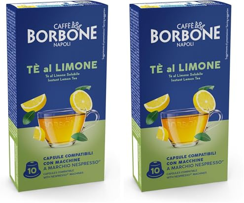 Caffè Borbone Thé Soluble au Citron - 60 Capsules (12 paquets de 10) - Compatibles avec les machines à café à usage domestique Nespresso®*