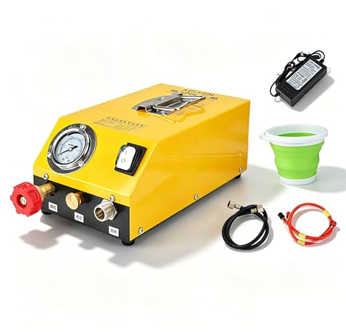 SICWEDIM 9-25 kg elektrisk hydrostatisk testpump, vattenrör läckage-trycktestare, med handtag och utlopp/sugslang, justerbart tryck, för rörläckagedetektering (15 kg)