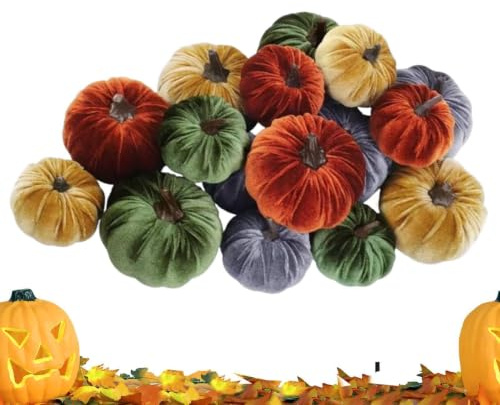 Thanksgiving Konstgjorda Dekorationspumpor Höstlig Bords-Skördecenterpiece | Konstgjorda Pumpor Accent För Thanksgiving Halloween Lantlig Bondgårdsstil Skördehem Lägenhet