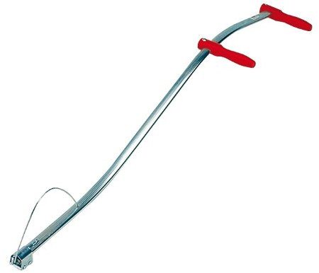 Xclou Sensenbaum, gebogenene Sense mit 2 Griffen, vezinkte Gartensense mit einer Länge von ca. 150 cm, Sensenstiel Links- und Rechtshänder