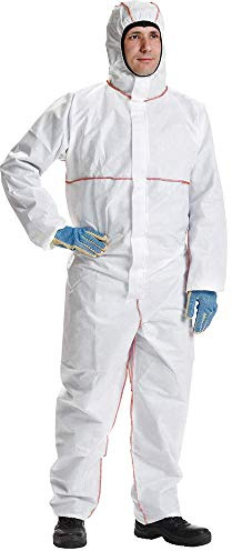 DuPont ProShield 20 SFR | Schutzanzug mit Kapuze, Kategorie III, Typ 5, 6 und EN 14116 Index 1| Weiß | Größe M