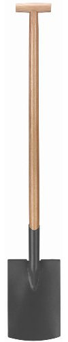 Connex Gärtner-Spaten pulverbeschichtet mit Trittkante und Buchen-T-Stiel