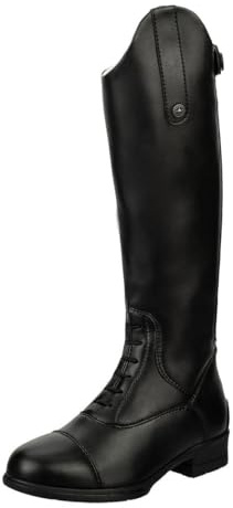 SUEDWIND FOOTWEAR Kinder-Reitstiefel Nova Kids Fun Winter Glitter – 29-40 | Schwarz – Stiefel mit Teddyfell, Reißverschluss hinten, Derbyschnürung, Nova-Gummisohle & Glitzer – atmungsaktiv
