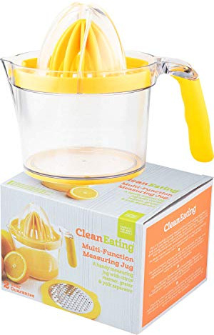Taylors Eye Witness NEW Clean Eating Measuring Jug 600ml / 20 fl.oz - Multi-Function Kitchen Pourer. Plus Large & Small Citrus Lemon Squeezer, 2-Way Grater & Egg Separator. 2 Yr Guarantee