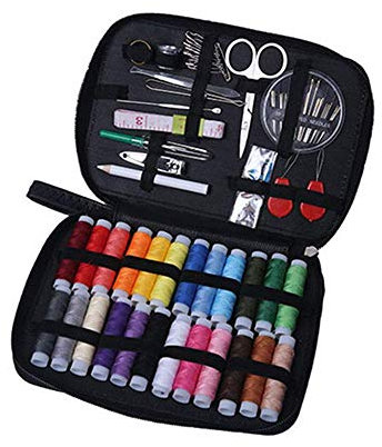 Bkrdty Nähset mit 89 stücke Nähzubehör mit Ausbessern und Nähen von Nadeln Scheren Fingerhutfaden Maßband in PU-Tasche für Anfänger,Reisende,Verwandte und Freunde